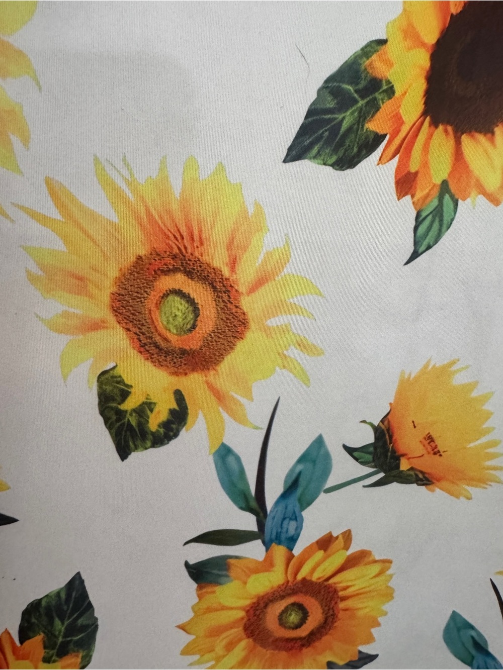 Boutique Olive Green Sunflower Criss Cross Sundress Size Large - Picture 4 of 8